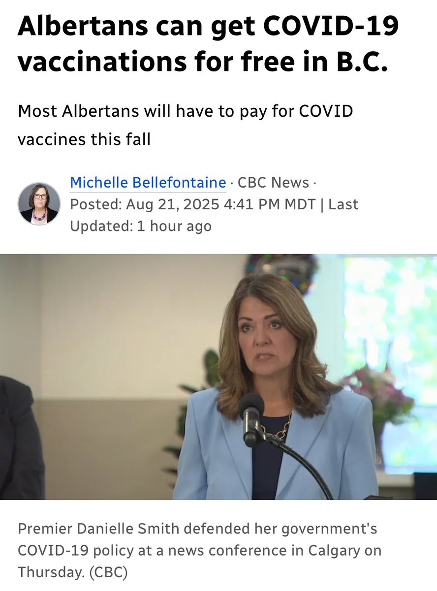 gilmcgowan's tweet image. This is what we’ve been reduced to by our anti-vax, MAGA-North Premier.  In order to look after our health, we’re going to have to sneak across the border and accept the charity of our neighbours. Big thanks to our BC cousins for looking after Albertans when our Premier won’t.