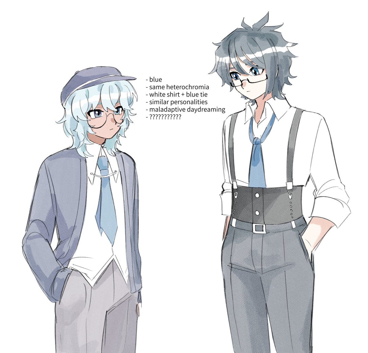 i drew ojima with my oc because its always been bizarre to me how similar they are