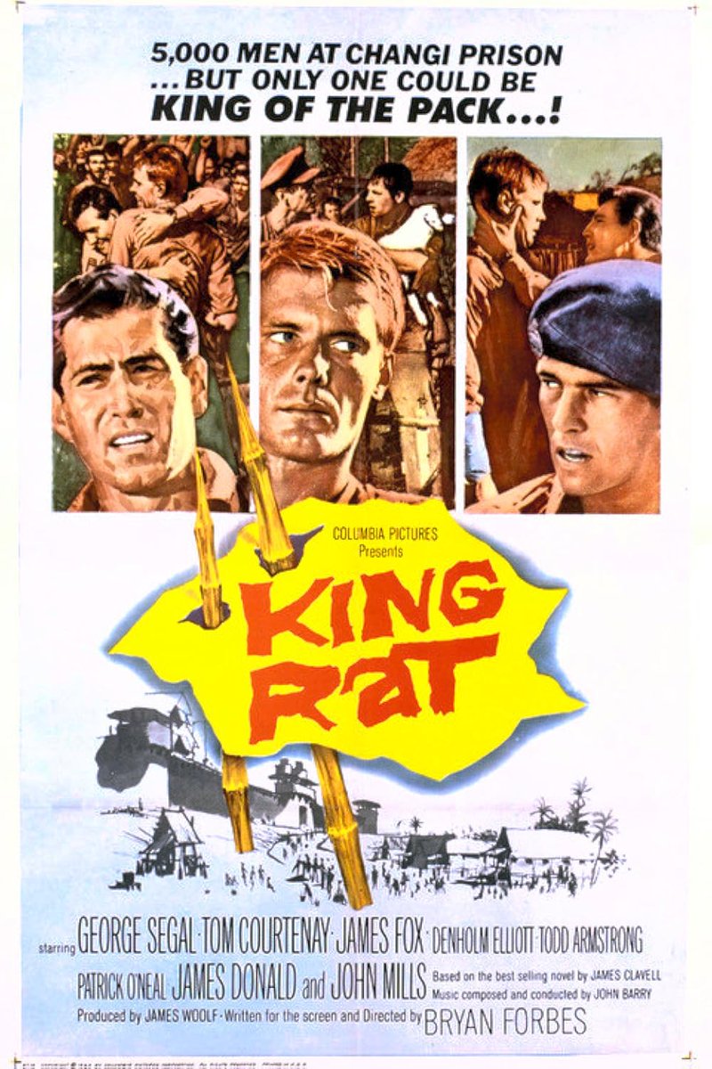 TCMComingUp's tweet photo. #ComingUpOnTCM 

KING RAT (1965) George Segal, Tom Courtenay, James Fox
Dir.: Bryan Forbes 11:15 AM PT  

A U.S. officer in a Japanese POW camp tries to raise money to buy his fellow prisoners' freedom.  

2h 14m | War | TV-PG  

#TCM #TCMParty #JamesClavell https://t.co/dfv5SVkHAo