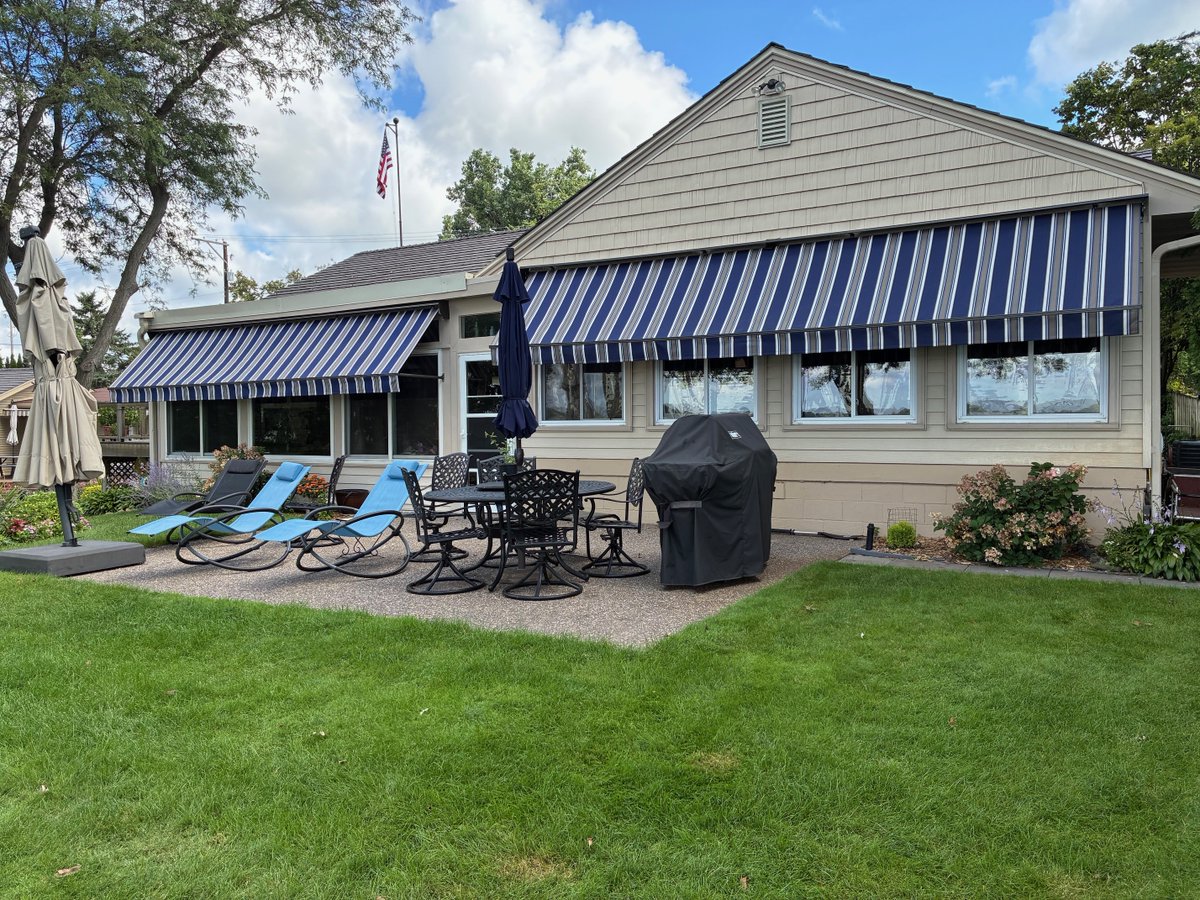 Hoigaard's has been busy installing these Eastern drop arm awnings for a resident in White Bear Lake, MN.