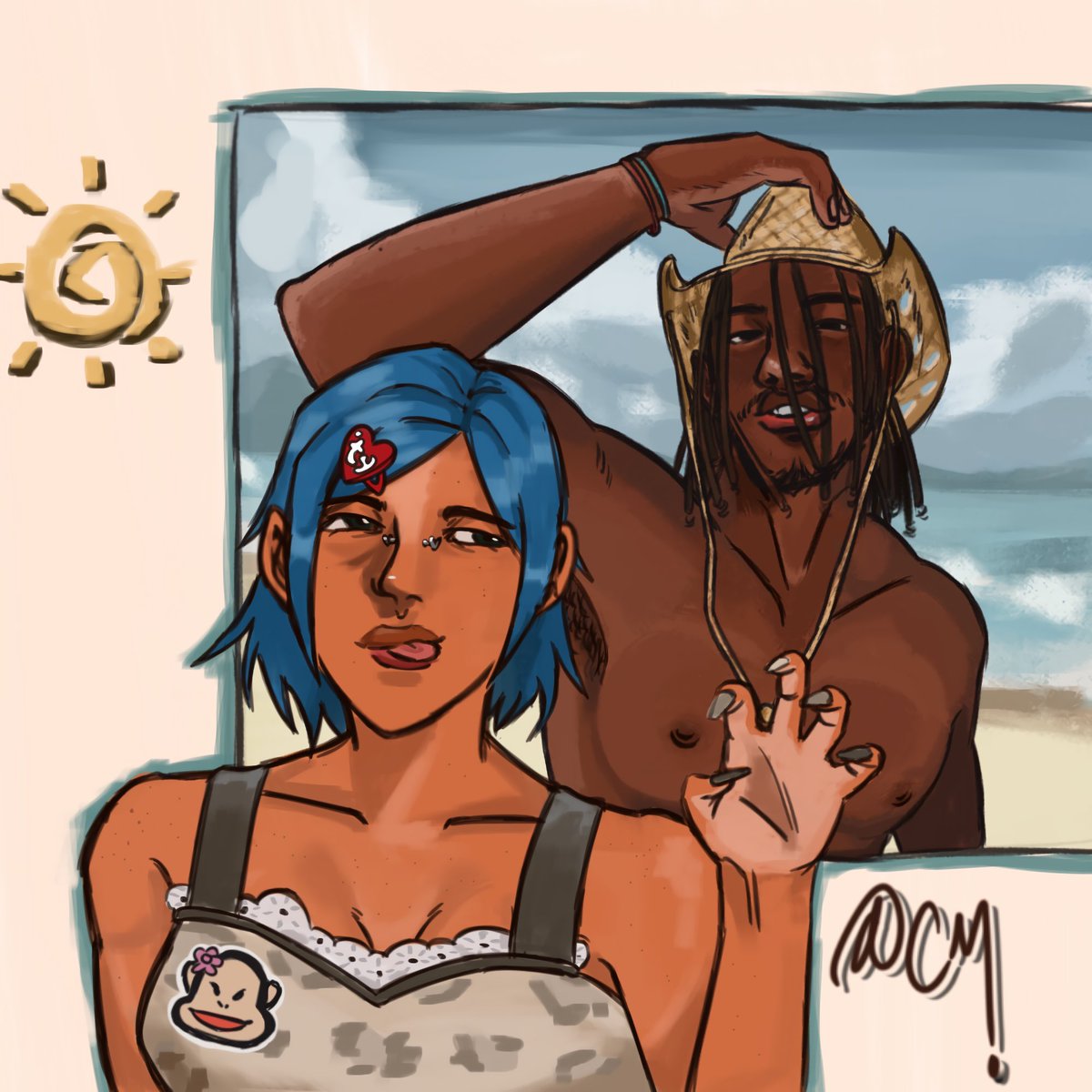 CH0COMONKEY's tweet image. Art of my ocs