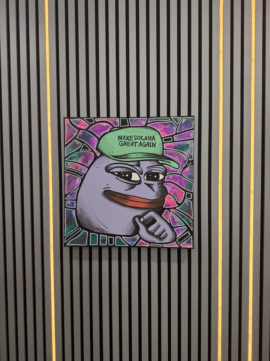 just opened up a package and inside was something absolutely 🔥

…a hand-painted Purple Pepe canvas from none other than <a href="/rocsolmiami/">Roc Sol 🎨👨🏻‍🎨</a> 

This isn’t just a painting—it’s a piece of our story

The detail, the energy, the vibe—it captures everything we’re building here

Absolutely
