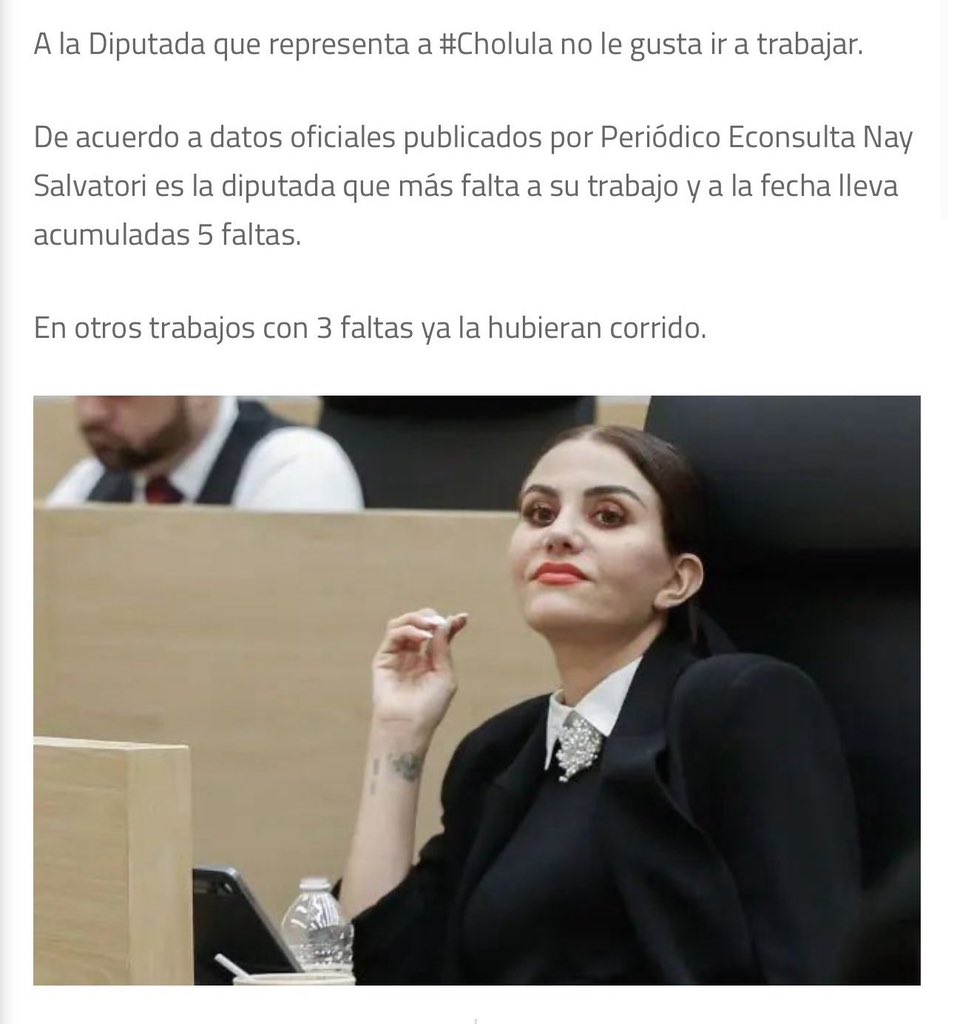 Luis González (@luis_gj) on Twitter photo La tiktokera corriente que se siente de alta alcurnia <a href="/Naysalvatori/">Nay Salvatori</a> me bloqueó por exhibir su holgazanería de no presentarse a trabajar.
Recuérdenselo por mi, porfa. La tiktokera corriente que se siente de alta alcurnia <a href="/Naysalvatori/">Nay Salvatori</a> me bloqueó por exhibir su holgazanería de no presentarse a trabajar.
Recuérdenselo por mi, porfa.
