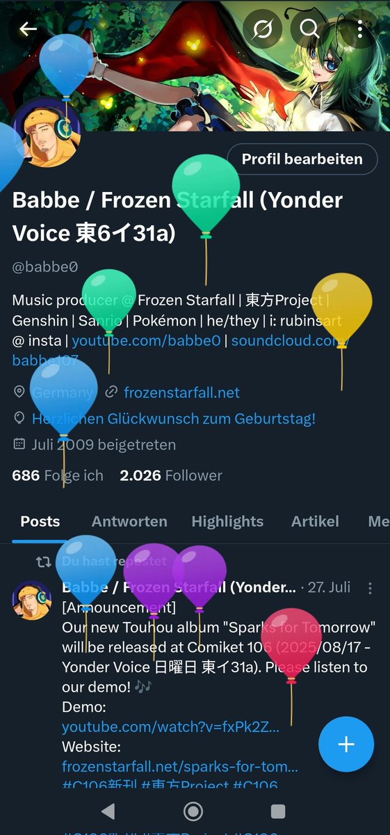 Babbe / Frozen Starfall tweet media