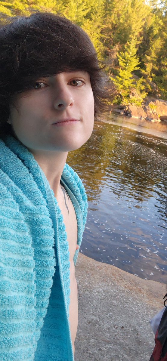 Perfect night for a swim by the falls