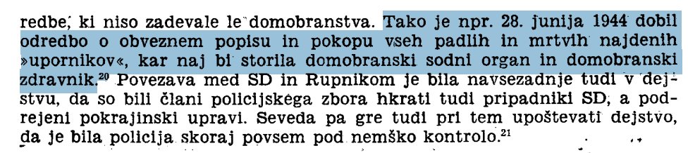 Zakaj nam niso v 81 letih od tega dogodka uspeli povedati, da so domobranci morali po ukazu okupatorja popisati in pokopati mrtve partizane?

Ker bi morda prišli do zaključka, da zmagovalci vseh vojn niso vedno in povsod moralno superiornejši.

In da smo Slovenci izgubili vojno.