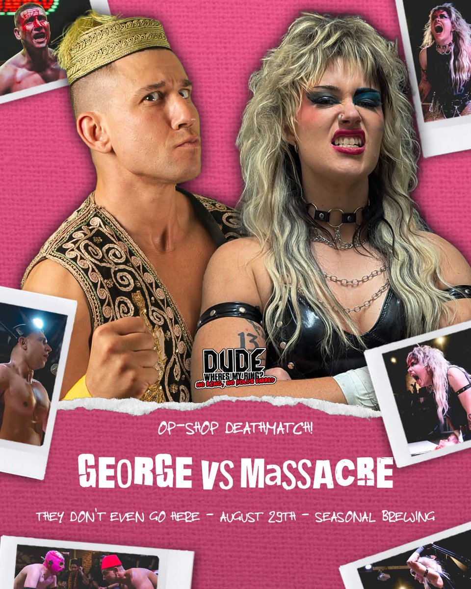 MHasluck's tweet photo. Just 6 of the best at what they do in an 18+ #noring #wrestling show? They Don't Even Go Here. Happening at @DWMRPerth AUGUST 29TH @ Seasonal
@charlievanspro vs @JamesHartnesspw #BusinessofMisery #DEATHMATCH
The Great George vs @Axe_Massacre #OPSHOP
@Jarradslate
Vs @MikiFortune https://t.co/7gNxRY3GEG