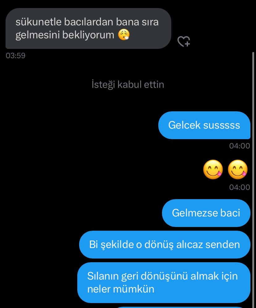 Dönüş almayan bacilar için özel muamele…herkes bu şeyin tadına bakmadan gitmicekkk