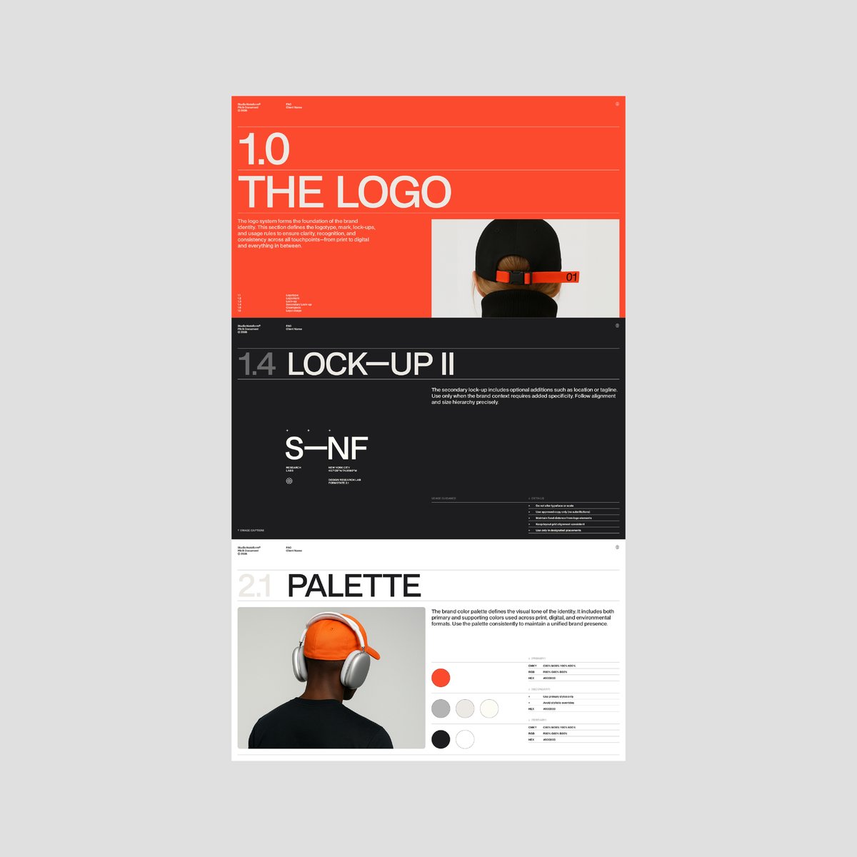 Studio Noteform’s Brand Guidelines template brings editorial-level structure to brand presentation.⁠
⁠
42 fully editable slides cover logo usage, colour systems, typography, brand voice and applied mockups – everything needed for client delivery or internal documentation. Built