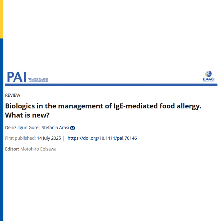pai_eaaci's tweet photo. New hope for #FoodAllergy patients!
#Biologics are changing the landscape of #IgE-mediated food allergy treatment.
With the FDA approval of #omalizumab and other emerging biologics under investigation, we are entering a new era focused on preventing severe #AccidentalReactions and personalizing #therapy.

The next challenge? Identifying the right patients for the right biologic and refining #treatmentprotocols.

Take a peek at this #review 🔗 https://t.co/hNJHXr6sTS
.
#pai_journal #PrecisionMedicine #AllergyResearch