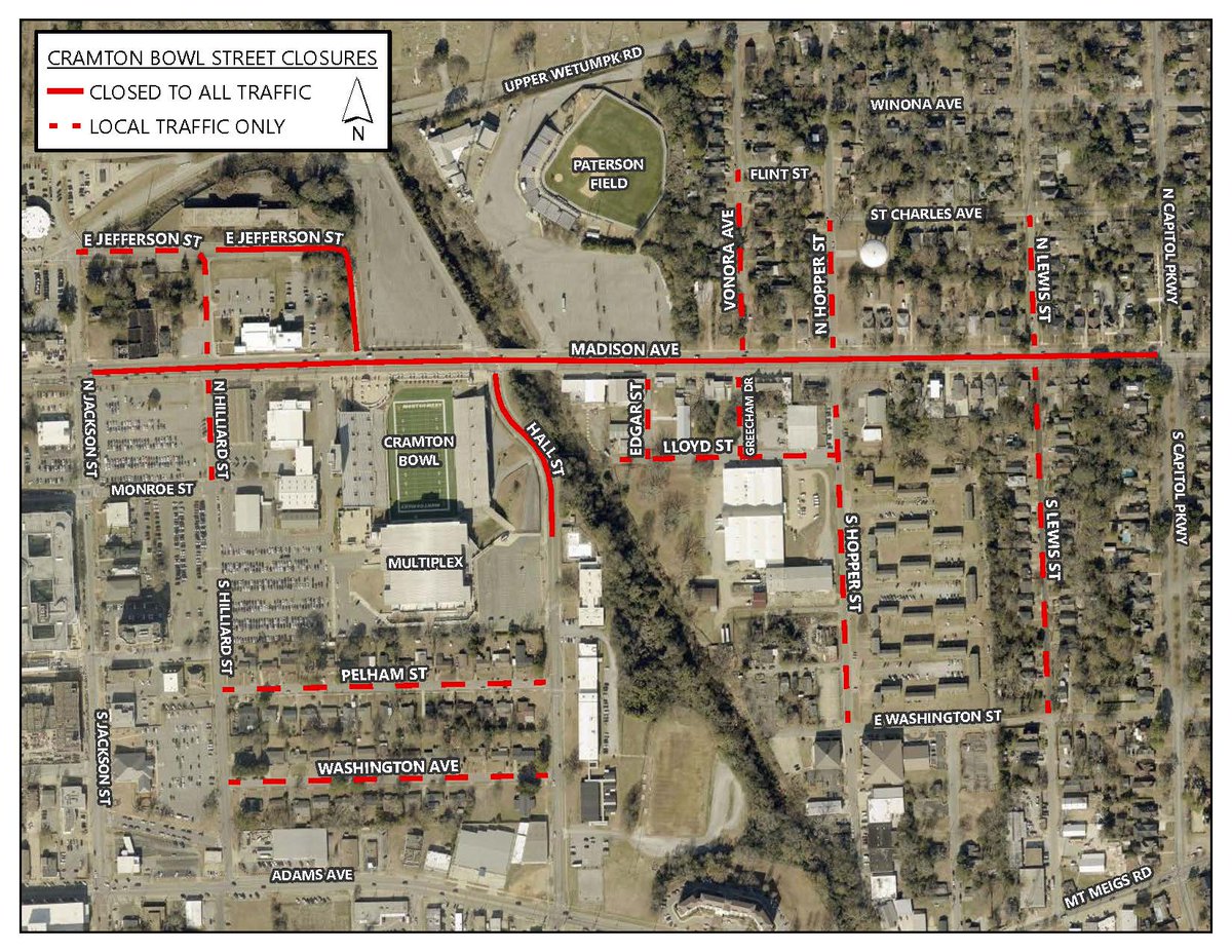 Mark Bullock (@markb_wsfa) on Twitter photo FIRST ALERT ROAD REPORT: City of Montgomery says some streets near Cramton Bowl will be closed Saturday for the FCS Kickoff Classic. <a href="/wsfa12sports/">WSFA 12 Sports</a> <a href="/wsfa12news/">WSFA 12 News</a> FIRST ALERT ROAD REPORT: City of Montgomery says some streets near Cramton Bowl will be closed Saturday for the FCS Kickoff Classic. <a href="/wsfa12sports/">WSFA 12 Sports</a> <a href="/wsfa12news/">WSFA 12 News</a>