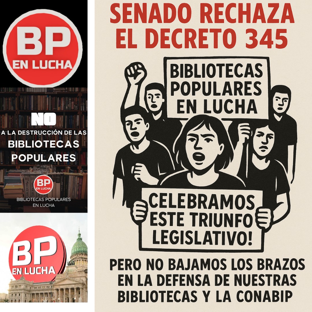 somosSiTBA's tweet photo. La #cultura #resiste otro embate de Milei:El Senado frena el decreto 345/25, con apoyo mayoritario, la Cámara Alta rechazó la medida que pretendía eliminar la #CONABIP y el @inteatro_ar. Organización, lucha y resistencia contra un modelo que concibe la cultura como privilegio. https://t.co/cSu44NGtIg
