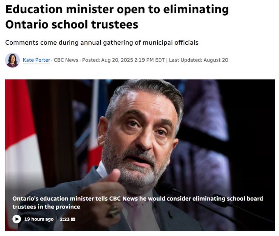 School trustees are Ontario’s original form of representative democracy. 

They originate from pre-Confederation when Ontario was called Upper Canada.

Trustees are the closest, most accessible elected official in our democracy, whose purpose are to reflect the wishes of parents.