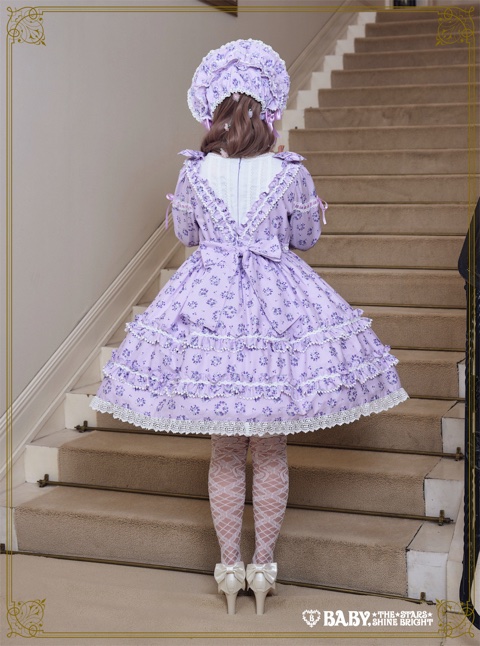 Petit Bouquet Catherineワンピース ボンネット サックス BABY,THE