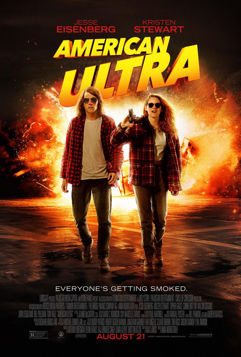 FilmNewsNos's tweet photo. 🎬MOVIE HISTORY: 10 years ago today, August 21, 2015, the movie ‘American Ultra’ opened in theaters!
#JesseEisenberg #KristenStewart #TopherGrace #ConnieBritton #WaltonGoggins #JohnLeguizamo #BillPullman #TonyHale #LavellCrawford #StuartGreer #MoniqueGanderton #NimaNourizadeh https://t.co/BxMGJ59ar1