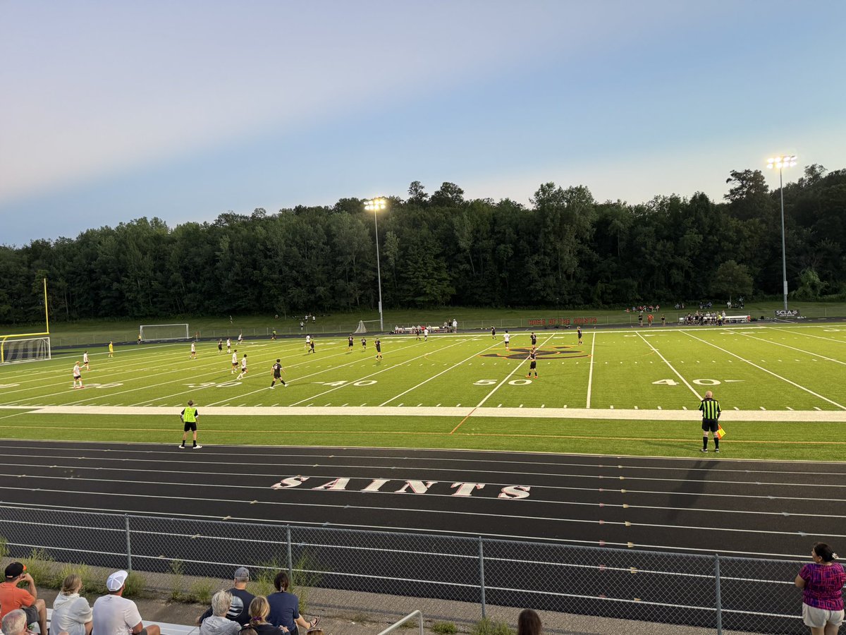 Second half under the lights. Saints up 4-0.