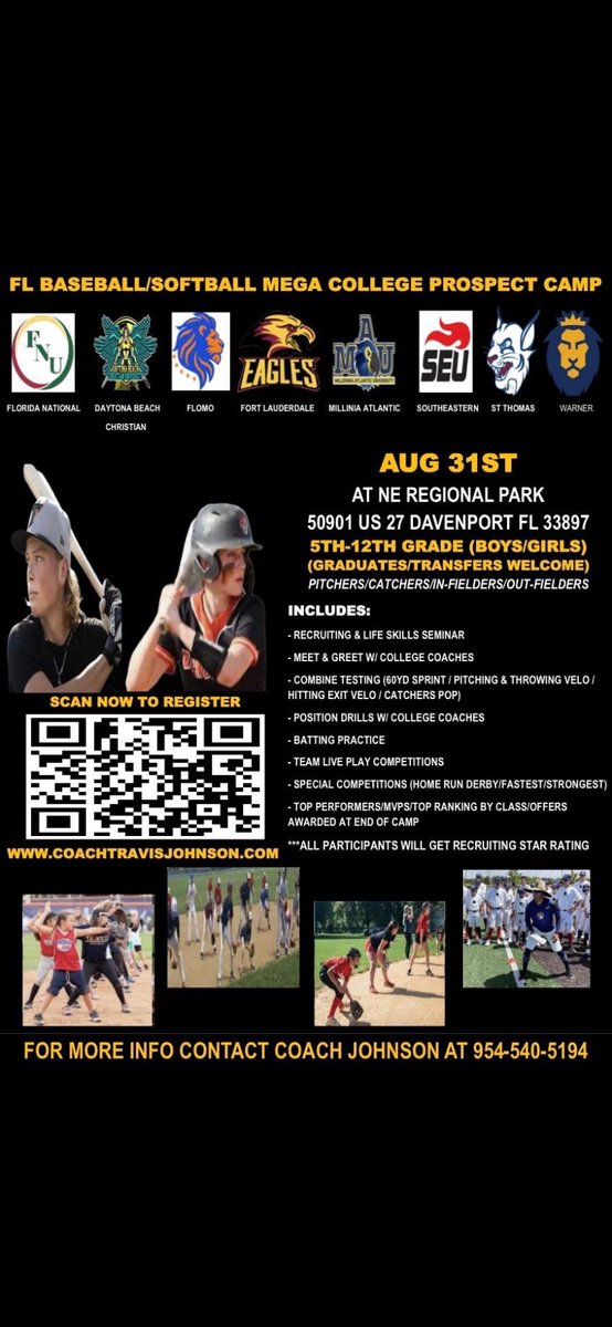 Coach P (@fnusoftball) on Twitter photo Another great recruiting opportunity for softball college student athletes. Another great recruiting opportunity for softball college student athletes.