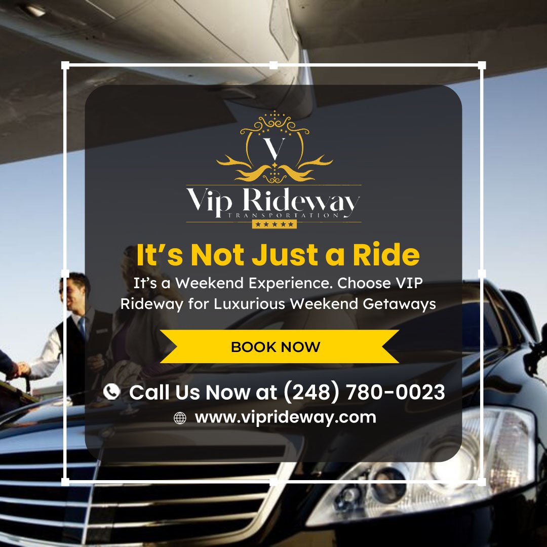 viprideway's tweet image. It’s Not Just a Ride – It’s a Weekend Experience. Choose VIP Rideway for Luxurious Weekend Getaways.

🌐 Visit Our Website at viprideway.com/wedding-limo/

#VIPRideway #LuxuryTravel #WeekendGetaway #ChauffeurService #BlackCarService #StressFreeTravel #TravelInStyle #VIPExperience