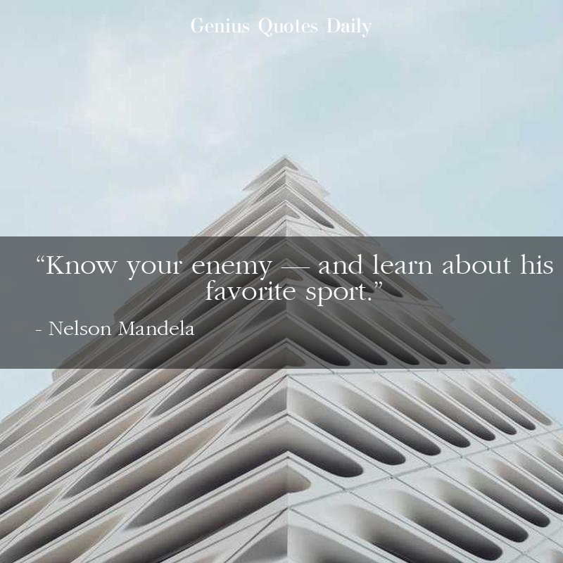 genius_quotes_'s tweet image. Understanding the mind of your adversary affords you a unique perspective to maneuver the intricate layers of conflict and determination. #InsightfulReflections