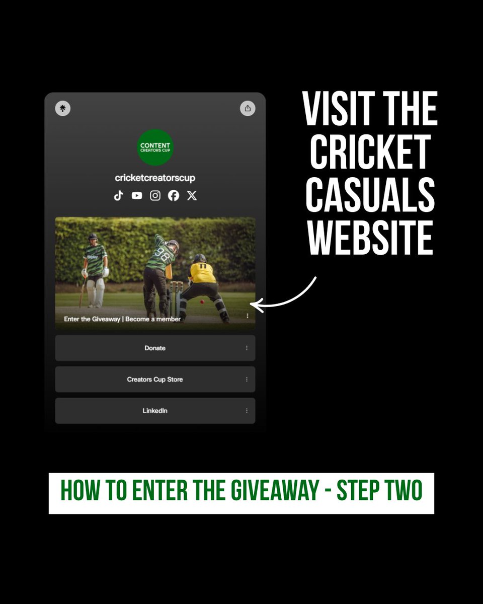 CricCreatorsCup's tweet photo. 🚨 GIVEAWAY 🚨

🤝 Thanks to the brands involved at this year's Content Creators Cup, we're doing a massive giveaway!

💪 Currently, we have 15 prizes (worth over £1,000) to give away.

🏆 To enter. Simply become a Cricket Casuals member before the end of August. https://t.co/tWL959SNid