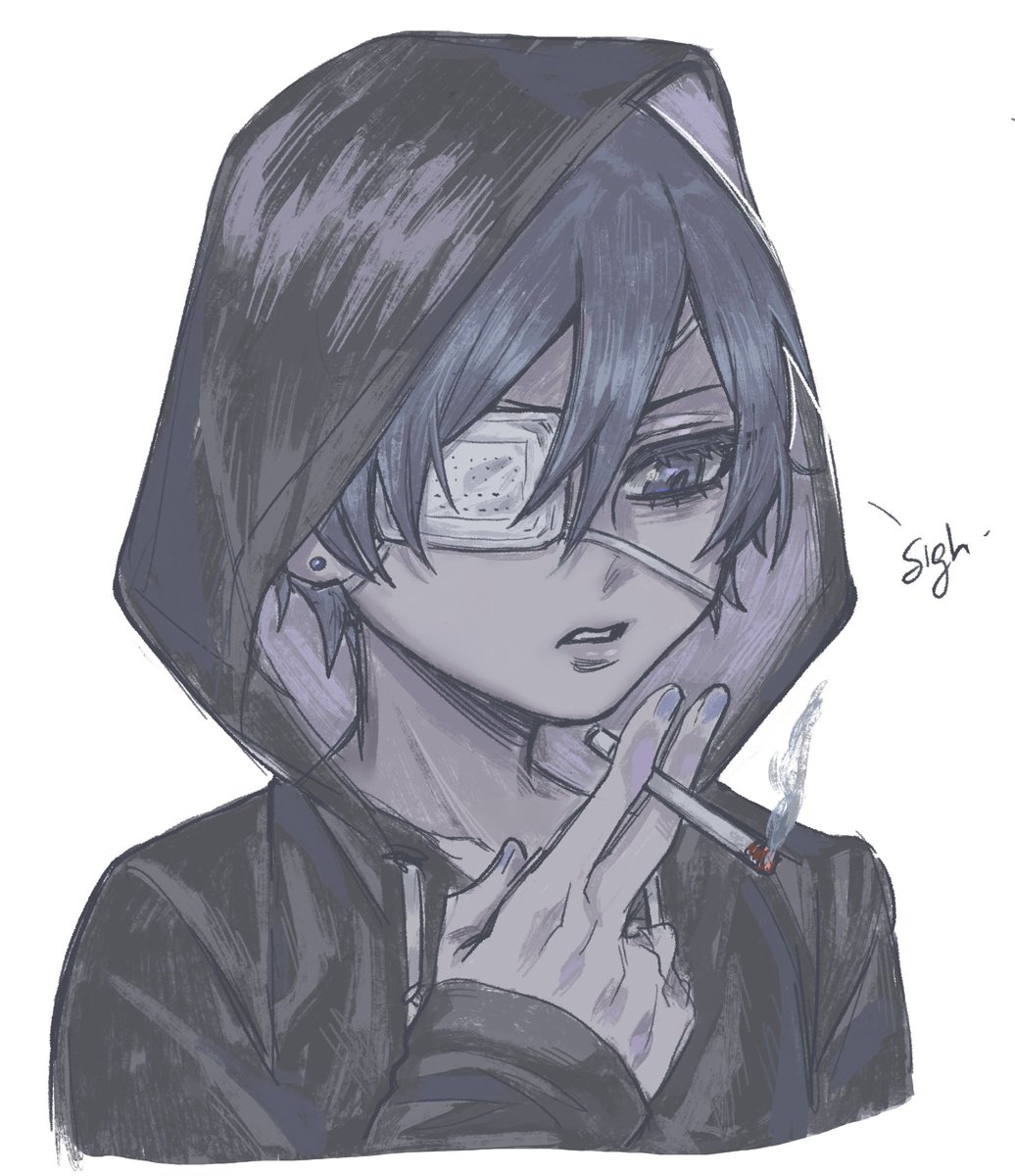 phi_kuro's tweet photo. Modern AU Ciel
(His eye was probably taken by RCiel lmao) https://t.co/Y7J8hA3GSt