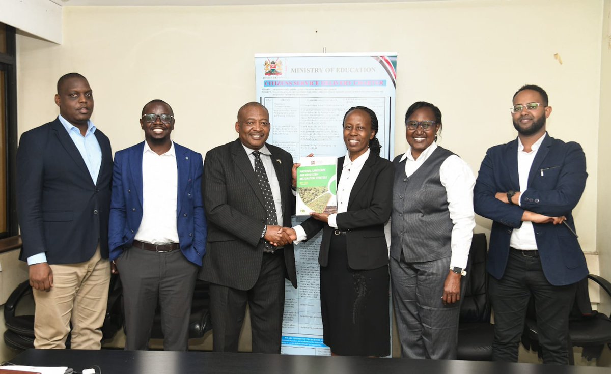 Forestry__Kenya's tweet photo. 𝟏𝟓 𝐁𝐢𝐥𝐥𝐢𝐨𝐧 𝐓𝐫𝐞𝐞𝐬 𝐒𝐞𝐜𝐫𝐞𝐭𝐚𝐫𝐢𝐚𝐭 𝐄𝐧𝐠𝐚𝐠𝐞𝐬 𝐒𝐭𝐚𝐭𝐞 𝐃𝐞𝐩𝐚𝐫𝐭𝐦𝐞𝐧𝐭𝐬 𝐚𝐬 𝐀𝐰𝐚𝐫𝐞𝐧𝐞𝐬𝐬 𝐃𝐫𝐢𝐯𝐞 𝐄𝐧𝐭𝐞𝐫𝐬 𝐅𝐨𝐮𝐫𝐭𝐡 𝐖𝐞𝐞𝐤

The #15BillionTrees Secretariat has wrapped up the fourth week of its sensitization mission on the National Landscape and Ecosystem Restoration (NLER) Strategy 2023–2032, holding discussions with several State Departments including Basic Education, Broadcasting and Telecommunication, ICT and the Digital Economy.

The ongoing campaign seeks to strengthen coordination and accountability in Kenya’s landscape restoration efforts, in line with the presidential directive to grow #15BillionTreesBy2032.

During the engagements, inadequate resourcing was identified as a key challenge slowing down progress. The Secretariat underscored the need for ministries to allocate stronger budgetary support to tree-growing initiatives and called for enhanced collaboration with private sector players, development partners, and civil society organizations. These partnerships, officials noted, will be critical in bridging resource gaps and accelerating the nationwide campaign.

Departments further shared success stories of collaborating with local communities, noting that contributions of land, labor, and indigenous knowledge have significantly boosted tree survival rates. They pledged to intensify their commitment to the presidential directive by aligning their plans with the NLER Strategy, reaffirming their role in steering Kenya toward a greener, climate-resilient future.

Ms. Florence Mwachoki from the  #15BillionTrees Secretariat, emphasized that with stronger partnerships and sustained commitment across all sectors, the ambitious target of 15 billion trees is within reach.

#15BillionTrees #15BillionTreesBy2032 #15BWajibuWaKilaMkenya #EcosystemRestoration #ClimateAction #GreenKenya #ForestsForFuture #JazaMiti