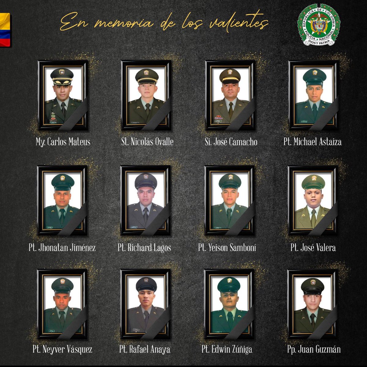 FRANKPORTILLA (@petriiistaaaas) on Twitter photo A estos 12 héroes de la patria los mató la izquierda criminal que hoy gobierna Colombia, los mató el nefasto y criminal gobierno petro <a href="/petrogustavo/">Gustavo Petro</a> A estos 12 héroes de la patria los mató la izquierda criminal que hoy gobierna Colombia, los mató el nefasto y criminal gobierno petro <a href="/petrogustavo/">Gustavo Petro</a>