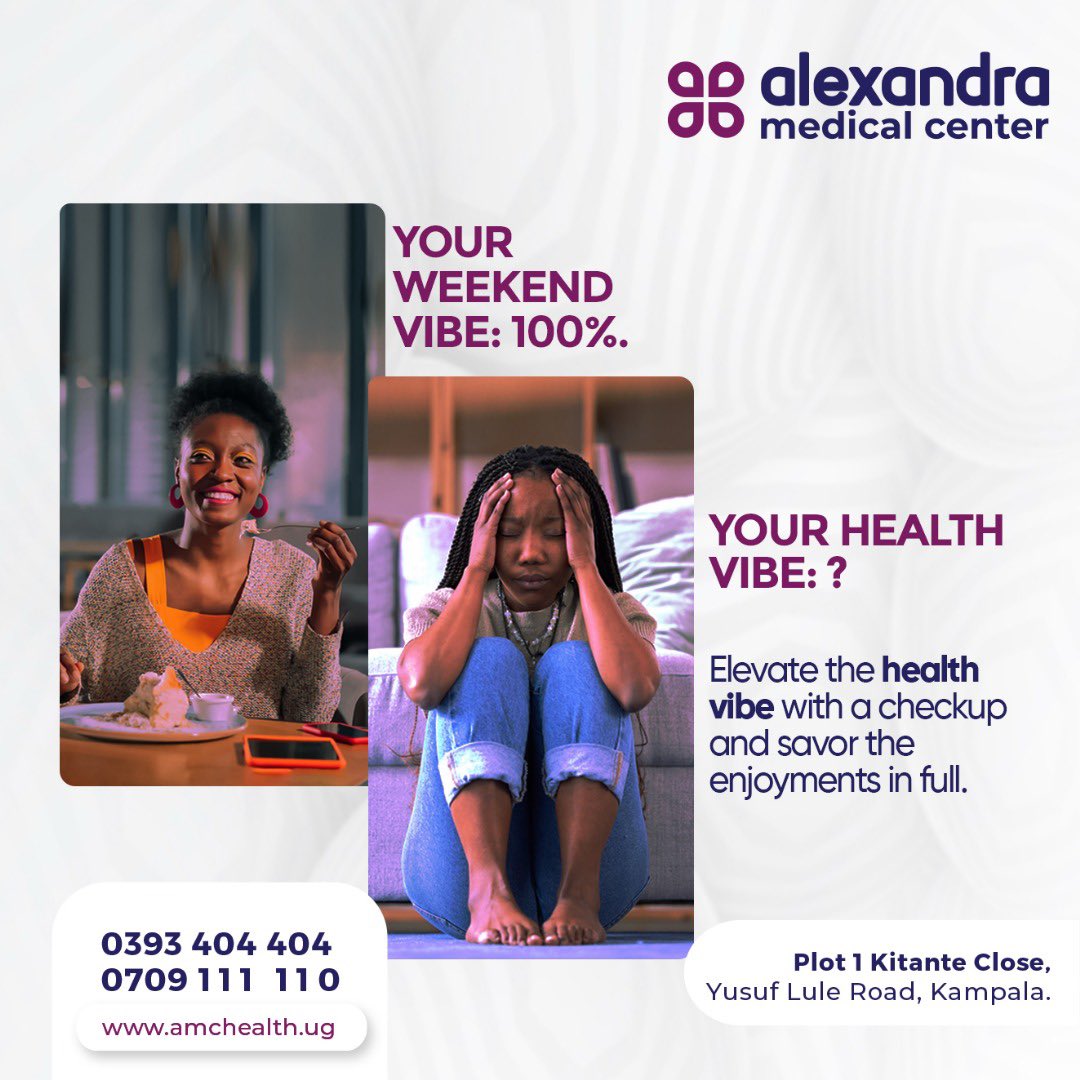AMCHealthUG's tweet photo. Weekends are for making the most of life, but make the most of your health too. 

Schedule a comprehensive health assessment and experience every moment at your peak.

#KaCareKeeko  #WeekendHealthTip https://t.co/ZFWZHFlbFE