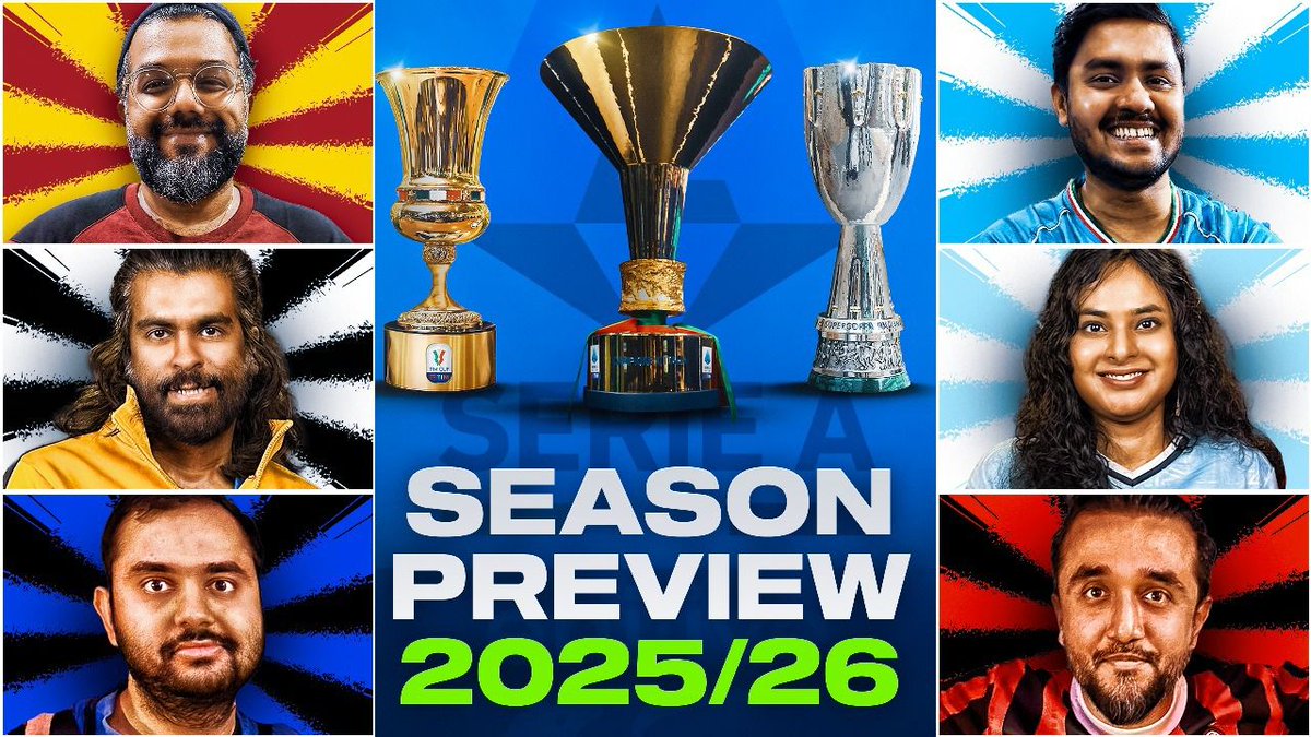 🚨 9:30PM IST LIVE

- #SerieA 2025/26 MEGA Preview 🇮🇹🏆| What You NEED To Know⚠️👀

- Join us as we go live! 

- If you like our content, pls subscribe, we are on the road to 2K subs 🙏🏾!

Link: yt.openinapp.co/6ekyo

#ItalianFootball #Calcio #FootballTransfers