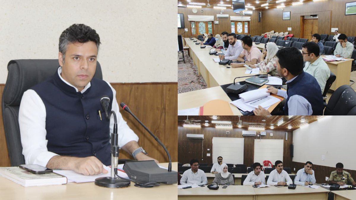 Deputy Commissioner Budgam (@dc_budgam) on Twitter photo DC Budgam <a href="/DrBilalbhatIAS/">Dr Bilal M Bhat IAS</a> chaired DLAMC meeting, directing 100% Aadhaar enrolment & updation across the district. Mega camps, school drives & mass enrolment to cover all children, students & left-out residents.
<a href="/diprjk/">Information & PR, J&K</a> DC Budgam <a href="/DrBilalbhatIAS/">Dr Bilal M Bhat IAS</a> chaired DLAMC meeting, directing 100% Aadhaar enrolment & updation across the district. Mega camps, school drives & mass enrolment to cover all children, students & left-out residents.
<a href="/diprjk/">Information & PR, J&K</a>
