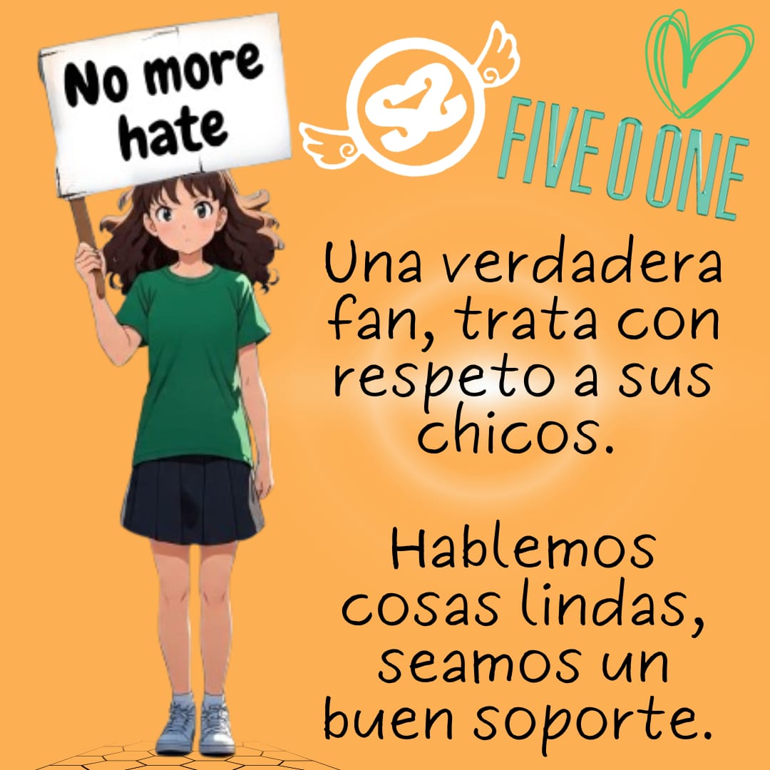 Porque somos su soporte, porque los amamos y queremos, no toleramos el bullying encubierto de "humor negro" o de "decir la verdad"

#NoMasHate_A_FiveOOne
#Respeto_a_SS501