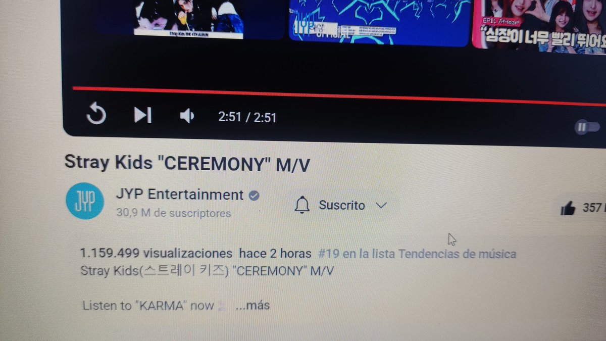 unleebit's tweet photo. En Perú el MV de Ceremony entro en la lista de los 20 primeros ₊˚⊹ ᰔ
#StrayKids_CEREMONY_OutNow
#스키즈컴백_축하의_세레머니
#CEREMONY #StrayKids #스트레이키즈 #StrayKidsInPeru #Peru https://t.co/JZ6ndbcUm1