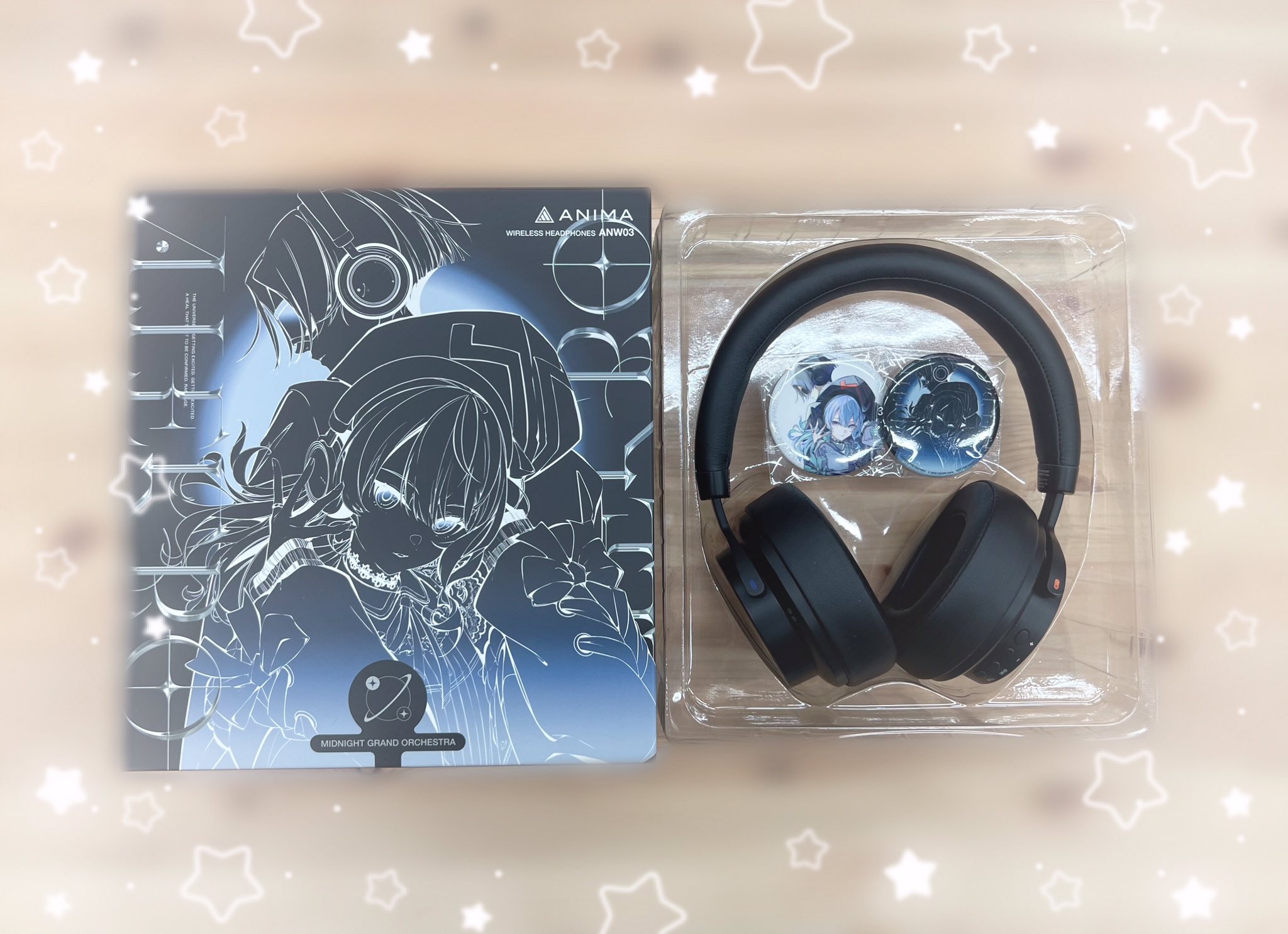 星街すいせい＆TAKU INOUE 缶バッジ2個セット 「バーチャルYouTuber ホロライブ 星街すいせい Midnight Grand Orchestra×ANIMA ワイヤレスヘッドホン(ANW03 MGO Ver.)」 e☆イヤホン購入特典 缶バッジ 未開封品 ANIMA×ミドグラワイヤレスヘッドフォン。星街すいせいが