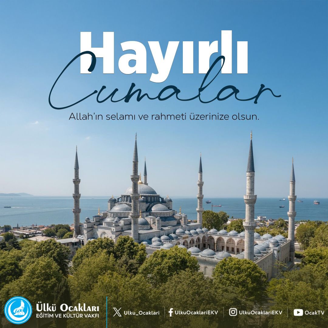 Allah’ın rahmeti ve bereketi üzerinize olsun. Dualarınız kabul, cumamız mübarek olsun. #HayırlıCumalar 🇹🇷