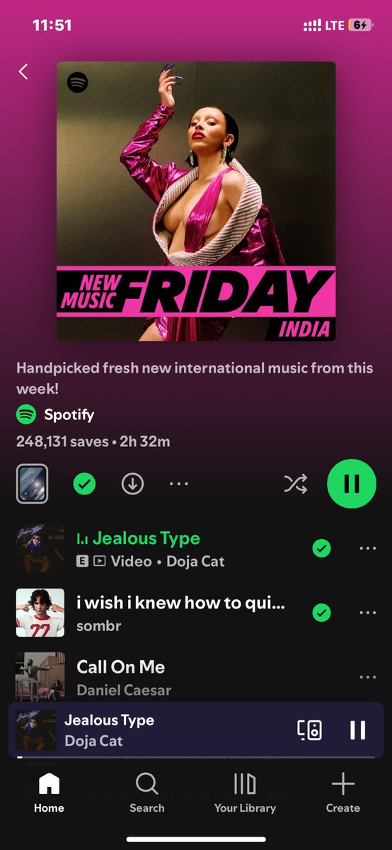 #1 New Music Friday India . We Indians love doja more than anything #JealousType <a href="/DojaCat/">DOJA CAT</a>