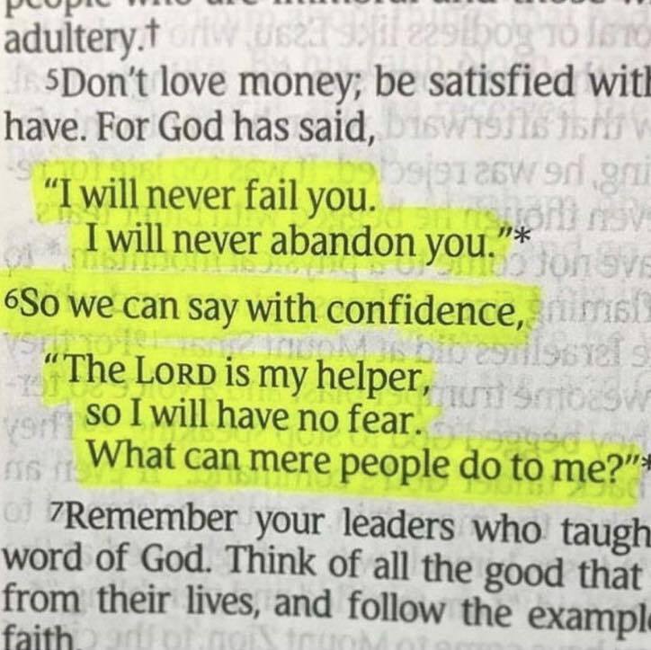 Bible365_'s tweet photo. Hebrews 13:5-6 https://t.co/FdykY7Mk76
