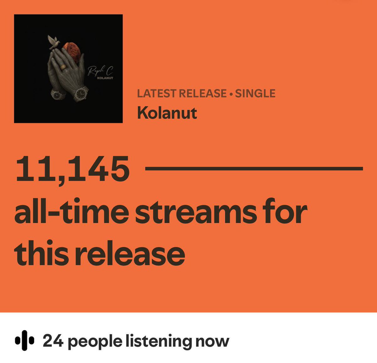 Ceenaptic Music (@ceenaptic) on Twitter photo Ruphc’s “Kolanut” has already crossed 11k streams just two days after release.
Afrobeat anthem of the summer?
#Kolanut <a href="/SpotifyAfrica/">Spotify Africa</a> Ruphc’s “Kolanut” has already crossed 11k streams just two days after release.
Afrobeat anthem of the summer?
#Kolanut <a href="/SpotifyAfrica/">Spotify Africa</a>