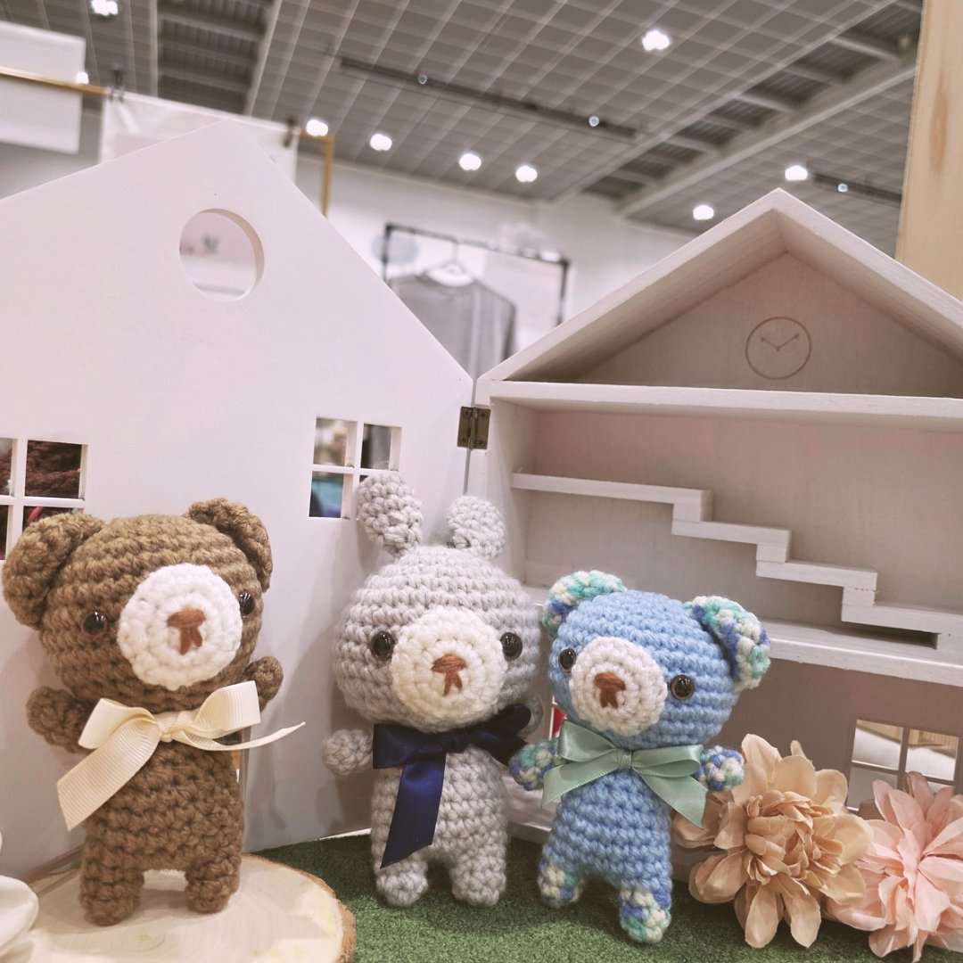 heartmum09's tweet photo. 2025.8.16(土)-17(日)  百風時間ありがとうございました！

久しぶりのイベント出店楽しかったです♪会いに来てくれた方もたくさんいて嬉しかったです♡

 #百風時間  #ビエント高崎  #ビッグキューブ  #あみぐるみ https://t.co/bhH4f45aeb