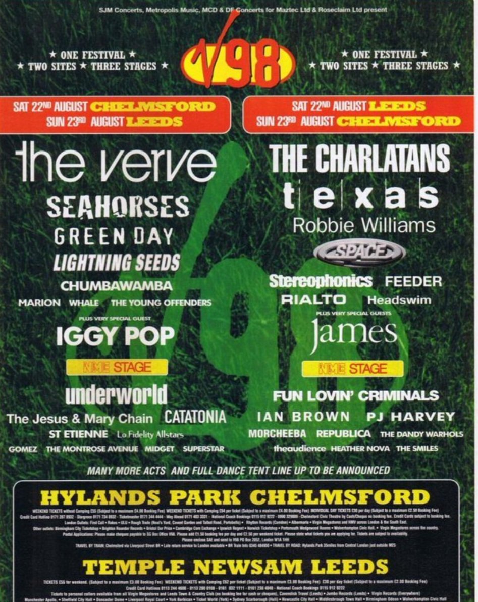#onthisday in 1998

V98 

Great weekend in Leeds..