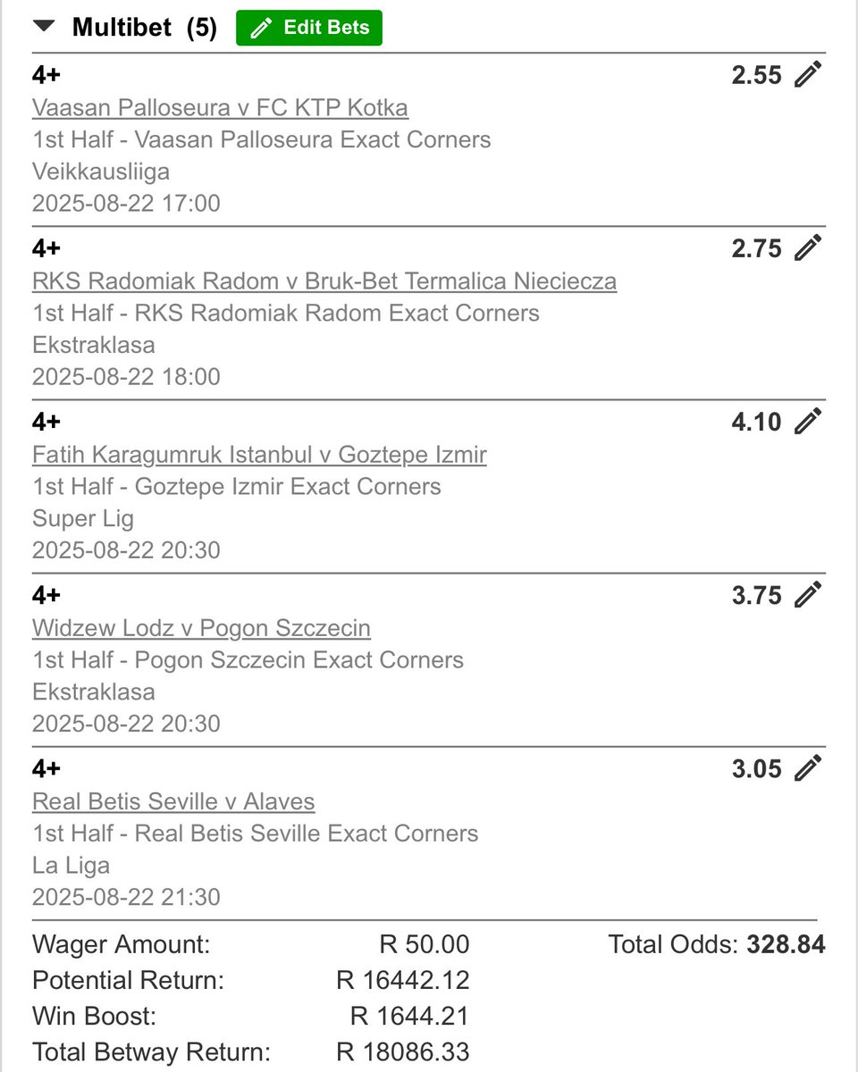 328 odds

Betway code - BWC2AF1C4

Good luck