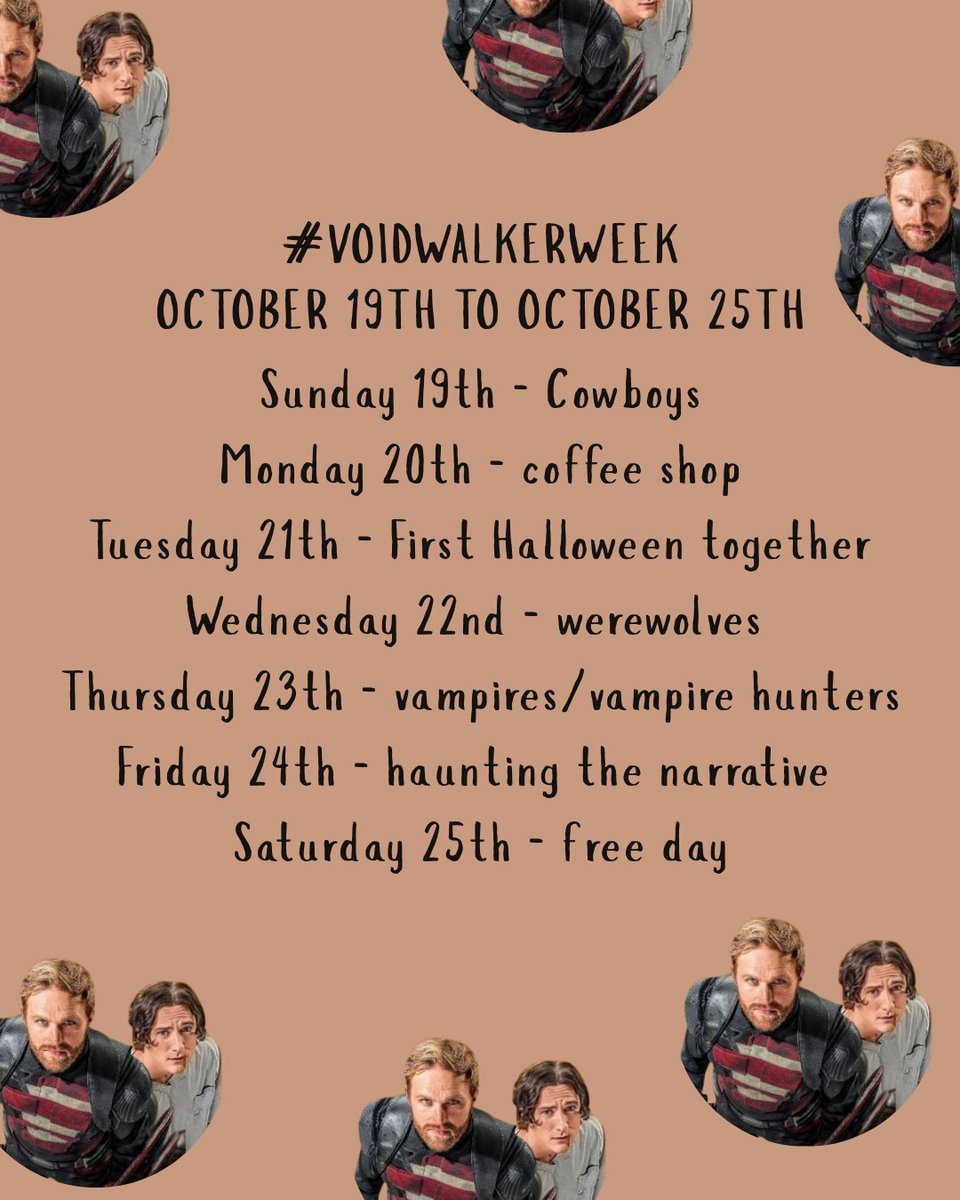 #voidwalkerweek October 19th to October 25th.
     [Fall/Halloween version.]  
Edits, fanfiction, fanart and more are all welcomed. Make sure to use the tag #voidwalkerweek and tag us!

If you have any comments, questions or concerns - let us know.