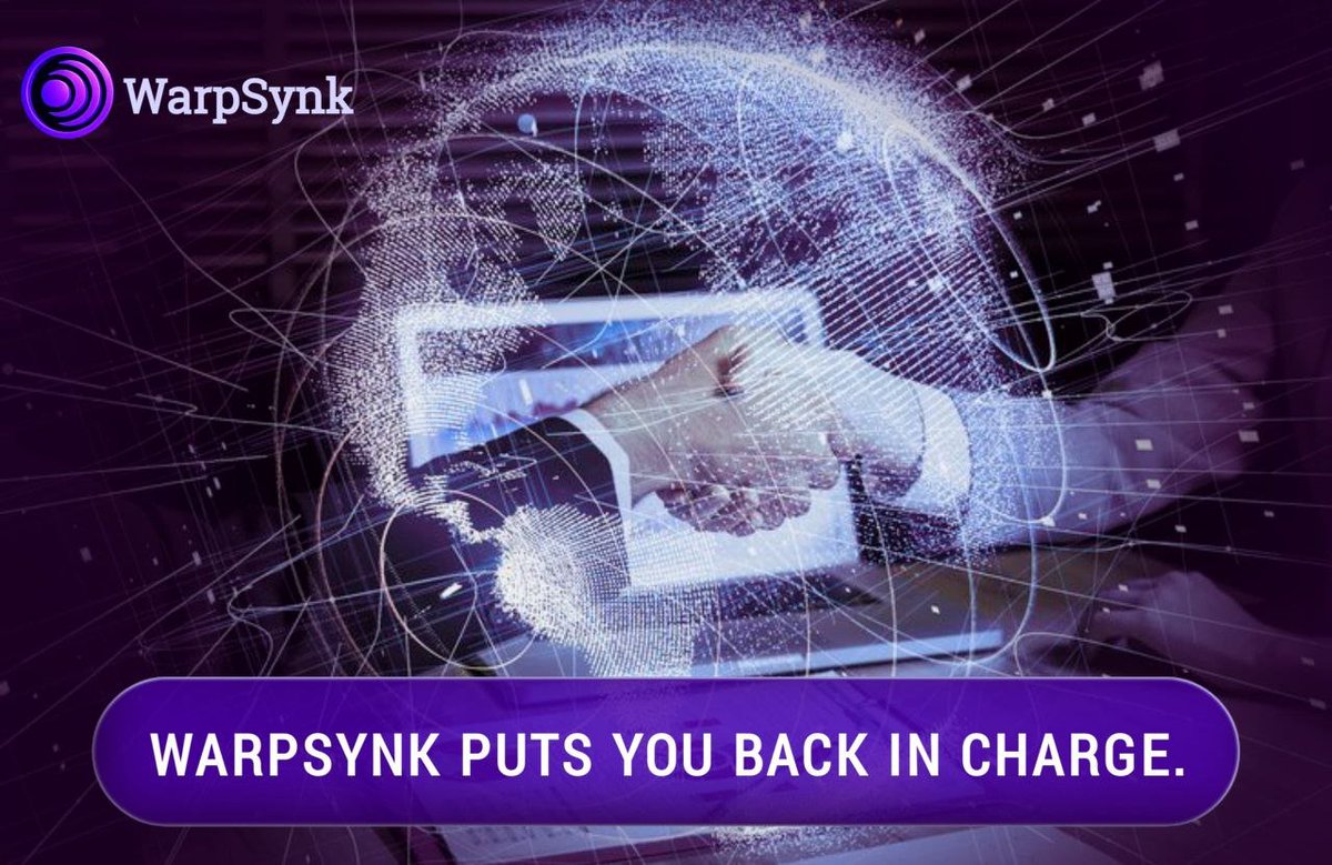 WarpSynk's tweet image. In the future, your data will work for you, not against you.

WarpSynk is building that future Today.

#WarpSynk #DataFi #Solana #Web3