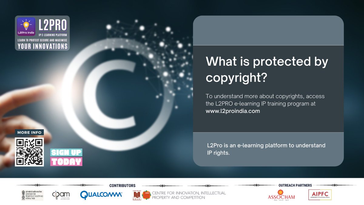 l2pro_india's tweet image. #Copyright protects your #SoftwareCode against unauthorized copying. An original database can also be protected through #CopyrightLaw. Other, more classic creations that can be protected by copyright are books, paintings, movies, songs, and tables.

#L2Pro #L2ProIndia