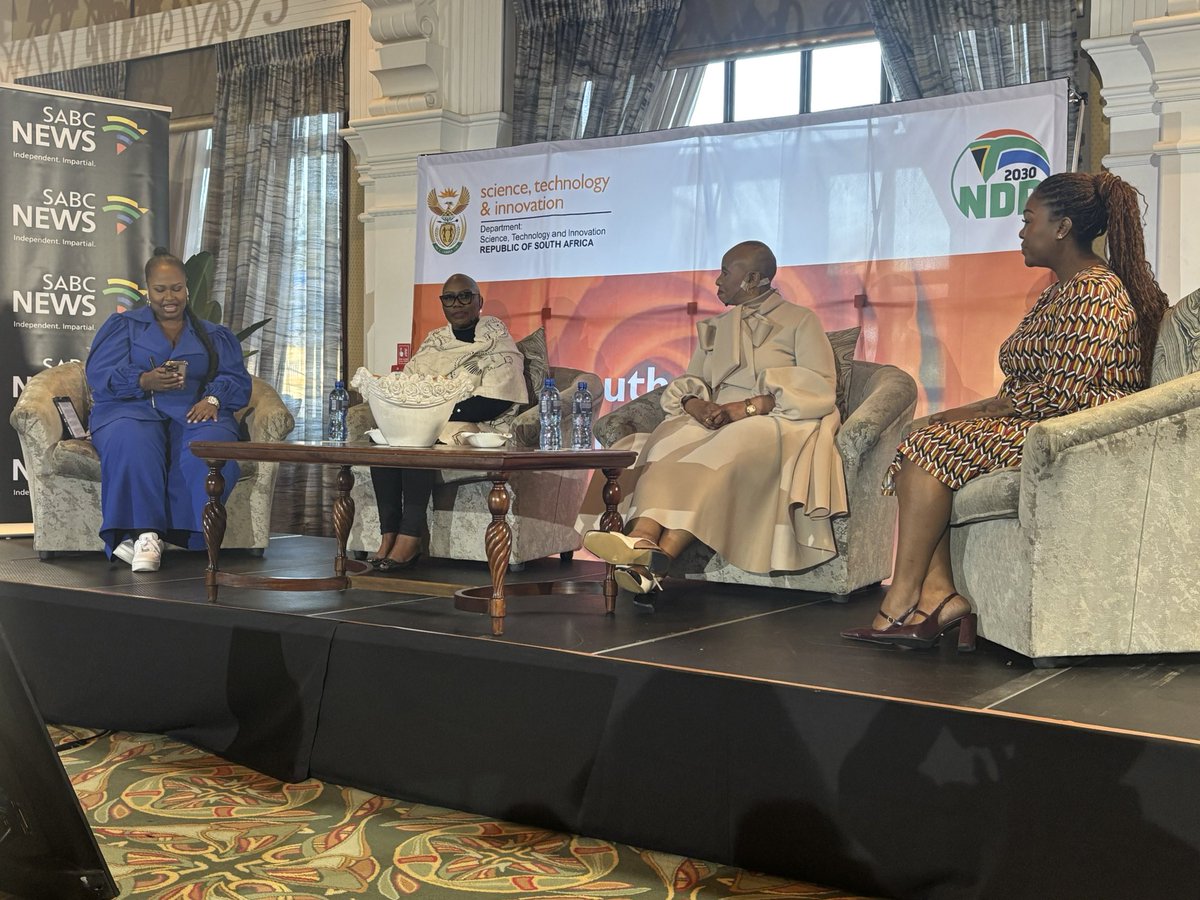 ma_mohapeloa's tweet photo. We are live this morning on @MorningLiveSABC with @dstigovza, Deputy Minister Nomalungelo Gina, and @SakinaKamwendo, discussing women in science after the 2025 Women in Science Awards (#SAWiSA). The focus is on the 2025 SAWiSA theme, “Unpacking STEM Careers: Her Voice in Science,” and the impact of investing in women in science, technology, and innovation.