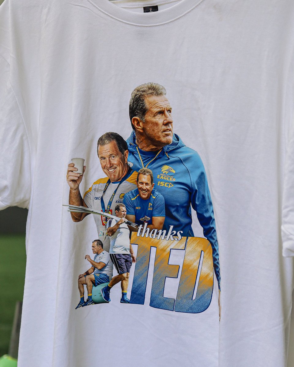 Tees for Teddy 👕 

Special shirts In honour of our Eagles Kitman Teddy who is hanging up (his) boots after more than 14 years at the club.

Thank you for your Service Ted 👏