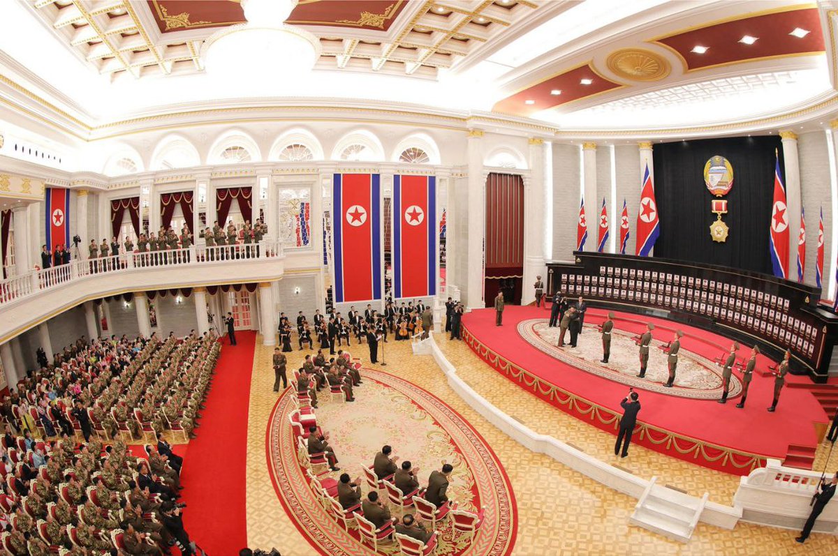 clashreport's tweet photo. Kim Jong Un honored fallen North Korean soldiers for their role in the “liberation” of Russia’s Kursk region from Ukrainian forces. https://t.co/8gwPgJCSqV