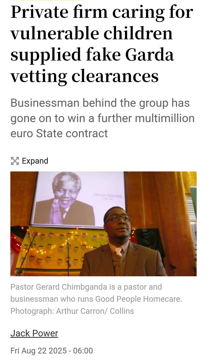 Private firm caring for vulnerable children supplied fake Garda vetting clearances - Jack White 

Despite this, the businessman behind the group has gone on to win a further multimillion euro State contract, to work with asylum seekers, as well as provide housing for Ukrainian