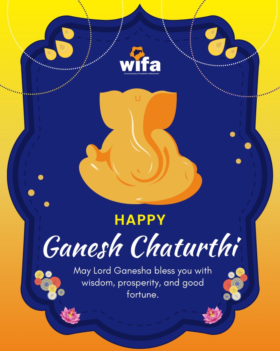 WIFA Family extends warm wishes to everyone on the auspicious occasion of Ganesh Chaturthi. May Lord Ganesha bless you with happiness, prosperity, and success.🌺🙏