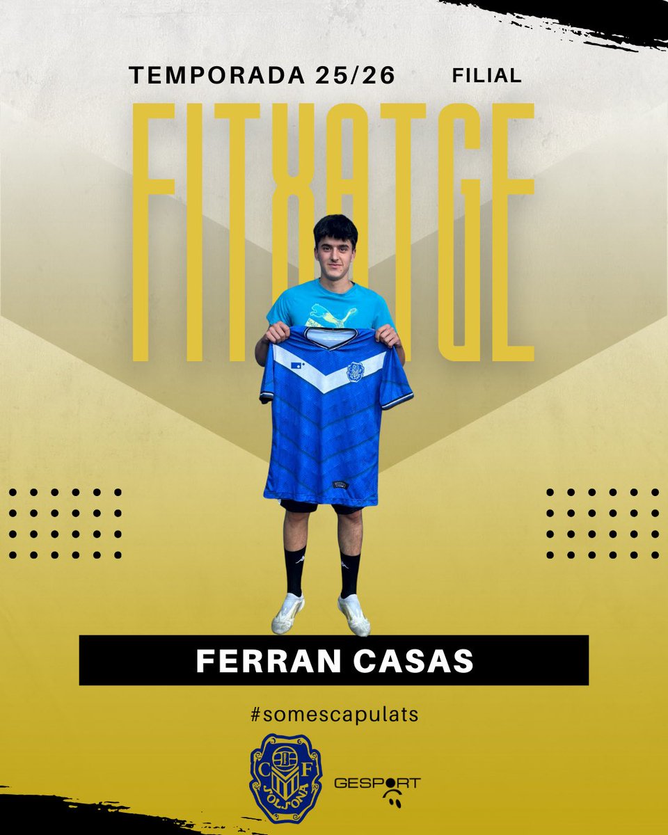 🔵 FITXATGE FILIAL 🤝
Bentornat @ferrancasas19 
El jove i rocós jugador tornarà a lluir l’escapulada!
#somescapulats #filial