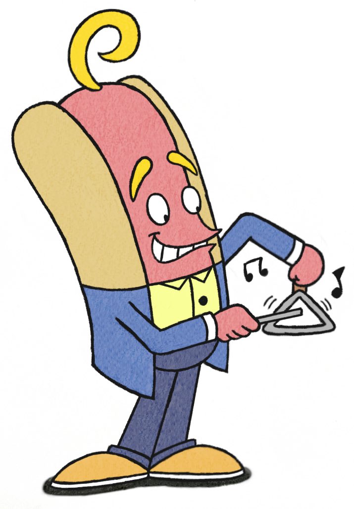 JJSponge120's tweet photo. Day 21 of August Aftermath 2025 - Music

My OC Franklin plays the triangle. 🎵

August Aftermath 2025 prompts by @BIO6751. #AugustAftermath #AugustAftermath2025 #Music #HotDog #Guy #Franklin #OC #JJSponge120 https://t.co/6HrKE1Dz35